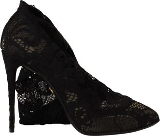 Dolce & Gabbana Dames, Schoenen, Zwart, Maat: 38 1/2 EU Leer