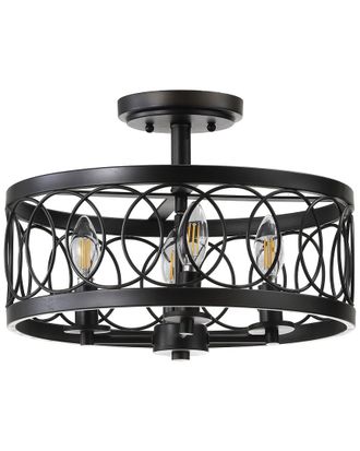 Jonathan Y Designs Jonathan Y Sylvain 15.5In Metal Led Semi-Flush Mount
