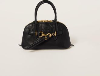 Miu Miu Aventure Nappa Leather Top-handle Bag, Woman, Black