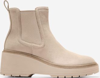 Cole Haan Womens Zer&oslash;grand Cityquest Waterproof Wedge Boots - Beige Size 6.5