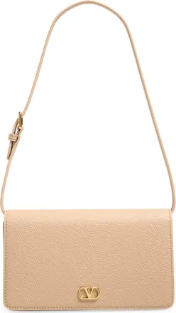 Valentino Garavani Mini VLOGO Leather Shoulder Bag in Rose at Nordstrom