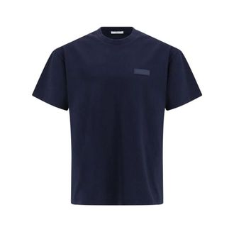 Givenchy T-Shirts, male, Blue, Size: XL Cotton Crew Neck T-Shirt