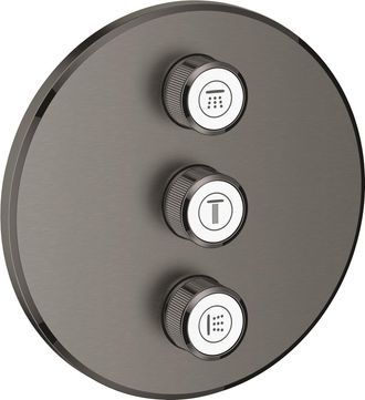 GROHE Grohtherm Smartcontrol Panel De Control De 3 Salidas, Grafito Duro Cepillado (29122al0) - Grohe