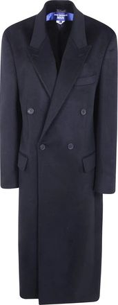 Junya Watanabe Abrigo largo cruzado de pura cachemira - Coats - Hombre - Azul - L