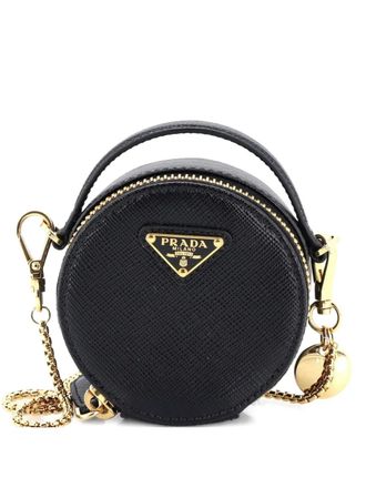 Prada Top Handle Pouch Saffiano Leather Mini crossbody bag - Black