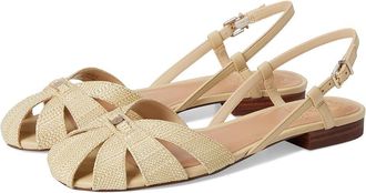 Vince Camuto Cacey Fisherman Flat Sandals Womens Sandals Light Straw/Ecru : 9.5 M, Leather
