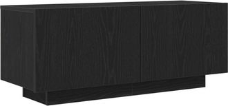 vidaXL Bedside Cabinet Black Oak cm Engineered wood Vidaxl
