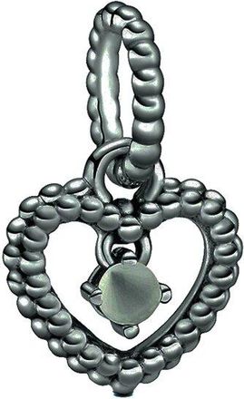 Pandora Signature Silver Heart Dangle Charm