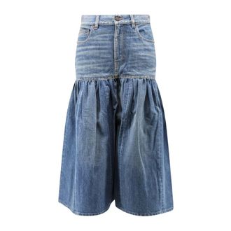 Chlo&eacute; Short Balloon - Dames - Rokken - Blauw - Maat: W27 Katoen