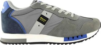Blauer Grijs/Blauwe Sneakers - Heren - Sneakers - Grijs - 41 EU - Leer - Schoenen