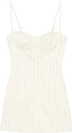 Dondup Slim Bustier Mini Jurk - Dames - Jurken - Wit - Maat: S Wol