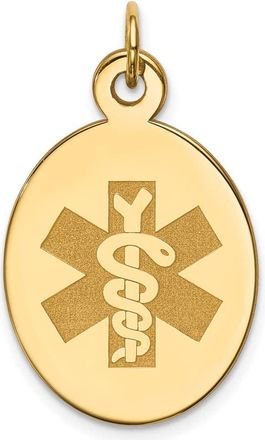 Diamond2Deal 14k Yellow Gold Non-enameled Medical Jewelry Pendant