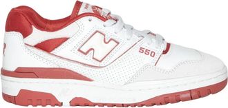 New Balance Leren Sneakers met Stoffen Details - Heren - Sneakers - Rood - 37 1/2 EU - Leer - Schoenen