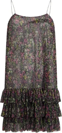 Philosophy di Lorenzo Serafini Kleedjes, Dames, Zwart, S, Polyester, Korte jurk met ruches
