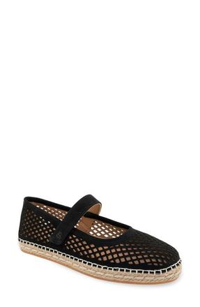 Gentle Souls Sienna Mary Jane Flat in Black Nubuck at Nordstrom, Size 6.5