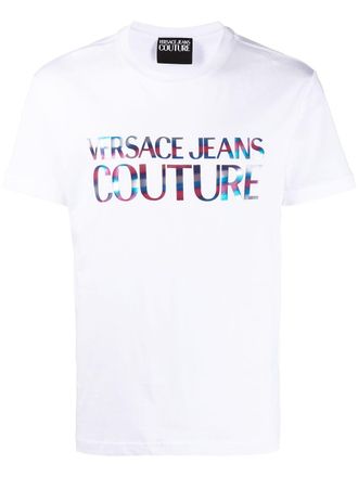 Versace Jeans Couture T-shirt met logoprint - Wit