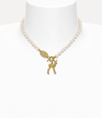 Vivienne Westwood Monette Small Pearl Necklace Gold Pearls Women