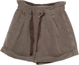 Isabel Marant Nirma geplooide shorts met trekkoord - Bruin