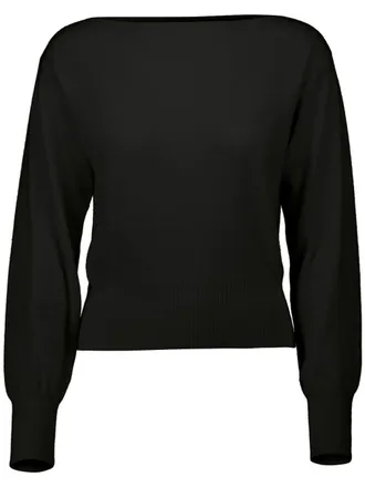 Allude Trui met boothals - Zwart