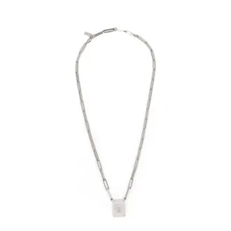 Celine Celine, Accessoires, Heren, Grijs, ONE Size, Triomphe Tag Halsketting