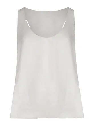 Alysi Tank Top Made Of Linen Blend