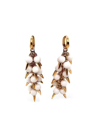Brooks Brothers 18K yellow gold Spiked Onyx earrings - women - Onyx/18kt Yellow Gold - One Size