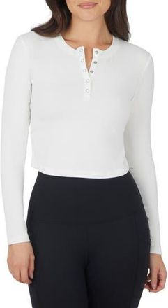 Yogalicious Valentina Heavenly Rib Henley in Cloud Dancer at Nordstrom Rack, Size X-Large