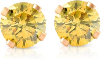 Pompeii3 1/4 Ct T. W. Fancy Canary Yellow Lab Diamond Studs 14K Yellow Gold Lab Grown