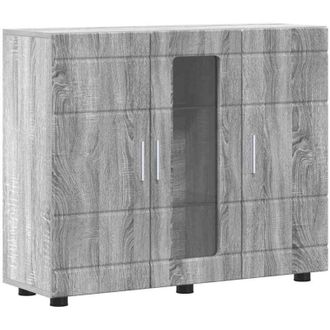 vidaXL Sideboard Grey sonoma 55.5 x 29 x 100 cm Engineered Wood vidaXL