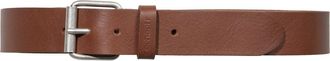Carhartt Work in Progress Script Leather Belt in Cognac /Silver at Nordstrom, Size Small