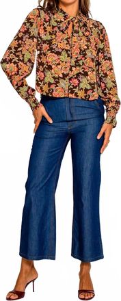 Elizabeth & James Brit Bow Blouse In Wallflower Brown