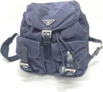 Prada Vintage Backpacks, unisex, Blue, ONE SIZE, Pre-owned Vintage Backpack