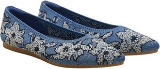 Vivaia Pointed-Toe Ballet Flats in Denim Blue Botanical at Nordstrom, Size 11