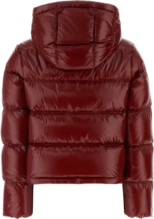 Moncler Womens Niveole Down Jacket Red Nylon