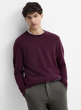 Le 31 Mens Minimalist crew-neck sweater