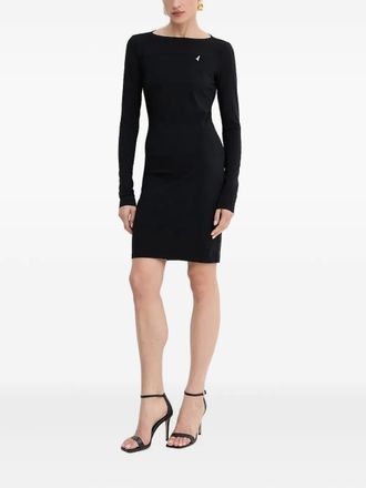 Patrizia Pepe keyhole-neckline zip-cuff dress - Black