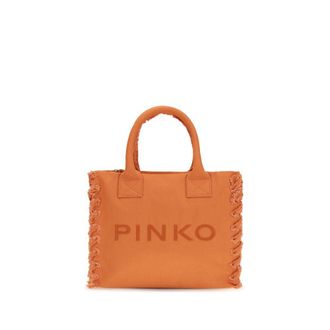 Pinko Oranje Katoenen Schoudertas