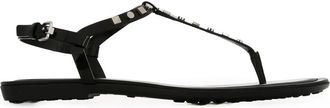 Tod's studded flat sandals - Zwart