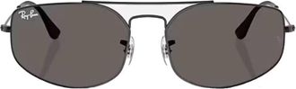 Ray-Ban EXPLORER 5 Dark Grey Irregular Unisex Sunglasses RB3845 002/B1 57