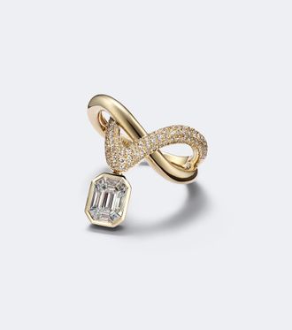 Shay Jewelry Floating Zar 18kt gold ring with diamonds