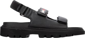 Tommy Hilfiger Schoenen, Dames, Zwart, 39 EU, Flat Sandalen