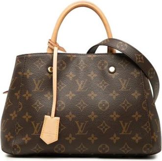 Louis Vuitton Pre-owned Montaigne BB - Dames - Vintage Handtas - Bruin - ONE Size - Leer - Vintage