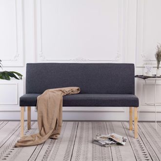 vidaXL Vidaxl - Banco De Poli&eacute;ster 139,5 Cm Gris