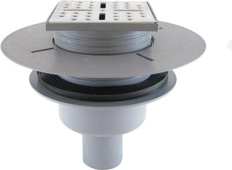 Aurlane Aurlane - Desag&uuml;e Vertical Plato Rainy Y High Rainy - Rejilla Acero Inoxidable Cromo