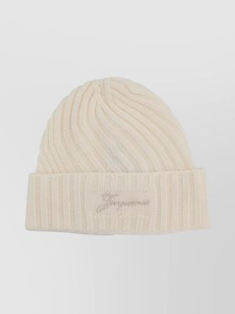 Jacquemus cashmere ribbed beanie