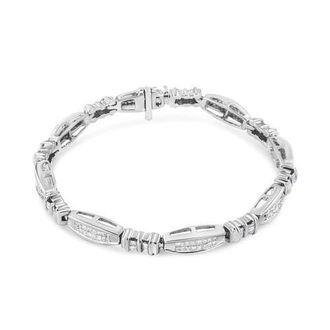 House of Brilliance 14K White Gold 2.0 Cttw Diamond Link Bracelet at Nordstrom