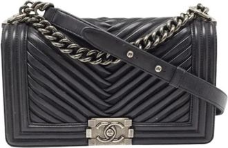 Chanel Pre-owned Vintage Schoudertas - Dames - Vintage Schoudertas - Zwart - ONE Size - Leer - Vintage
