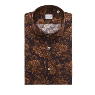 Xacus Heren, Overhemden, Bruin, Maat: 3XL Katoen