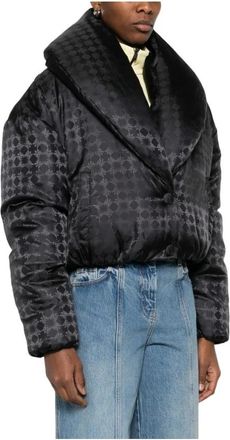 Amiri MA Quad Shawl Down Jacket - Dames - Gewatteerde jassen - Zwart - XS - Leer - Jassen
