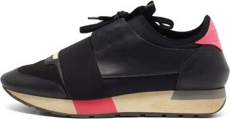 Balenciaga leather lace-up sneakers - Black